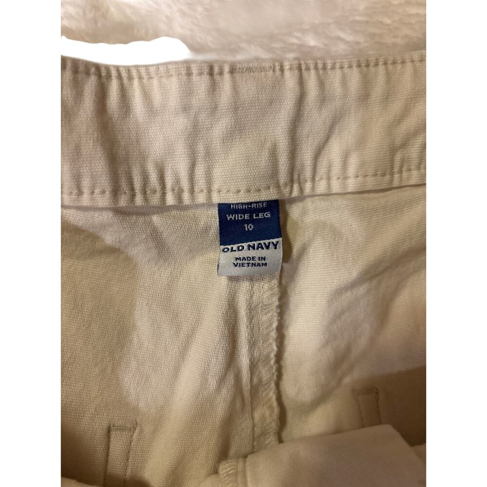 Gap high-rise wide leg size 10 off-white - Picture 3 of 6
